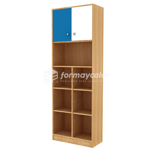 ESTANTE ALTO CON PUERTAS SUPERIORES