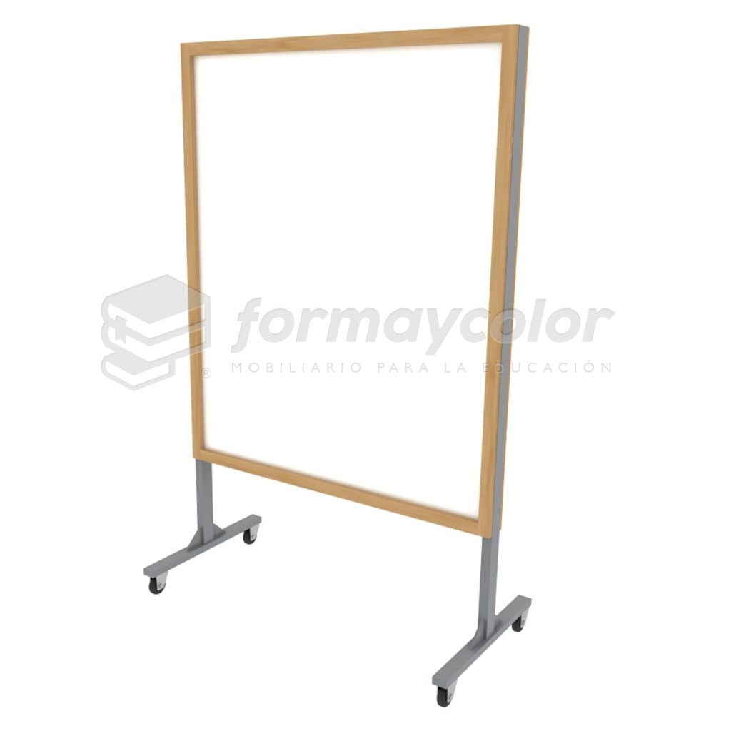 Pizarra Blanca Móvil - Doble Cara Y Magnética - 120x180 Cm - Blanco